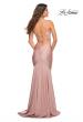 Picture of: Fitted Jersey Gown with Rhinestone Top in Mauve, Detail Picture 7