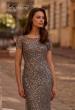 Picture of: Beaded Long Dress with Illusion Top and Sleeves, Style: 29910, Detail Picture 1