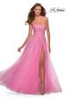 Picture of: A-line Tulle Gown with Floral Embroidery and Pockets in Millennial Pink, Style: 28470, Main Picture