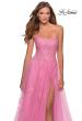 Picture of: A-line Tulle Gown with Floral Embroidery and Pockets in Millennial Pink, Style: 28470, Detail Picture 3
