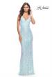 Picture of: Print Sequin Iridescent Prom Dress with Strappy Back in Mint, Style: 31547, Main Picture