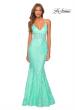 Picture of: Sequin Lace Mermaid Prom Dress with Sheer Bodice in Mint, Style: 28647, Detail Picture 8