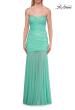 Picture of: Strapless Ruched Rhinestone Gown with Sheer Skirt in Mint, Style: 33725, Detail Picture 19