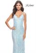 Picture of: Print Sequin Iridescent Prom Dress with Strappy Back in Mint, Style: 31547, Detail Picture 1