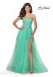 Picture of: A-line Tulle Gown with Floral Embroidery and Pockets in Mint, Style: 28470, Detail Picture 2