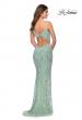 Picture of: Iridescent Floral Prom Dress with Cut out Open Back in Mint, Style: 28918, Detail Picture 2