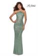 Picture of: Sequin Pyramid Neck Prom Dress with Open Back in Mint, Style: 28650, Detail Picture 5