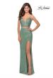 Picture of: Two Piece Sequin Prom Dress with V Neck in Mint, Style: 28870, Detail Picture 5