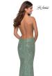 Picture of: Sequin Pyramid Neck Prom Dress with Open Back in Mint, Style: 28650, Detail Picture 6