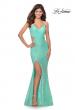 Picture of: Lace Stretch Sequin Dress with Side Cut Outs in Mint, Style: 28983, Detail Picture 6