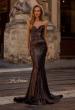 Picture of: Mermaid Metallic Prom Dress with Sweetheart Strapless Top in Mocha , Style 32995, Main Picture