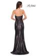 Picture of: Strapless Chic Metallic Jersey Dress with Criss Cross Bodice in Mocha , Style 32876, Detail Picture 6