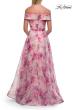 Picture of: Off-the-Shoulder Floral Chiffon A-Line Gown in Multi, Style: 33710, Back Picture