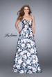 Picture of: Long Flower Print Mikado A-line Prom Dress in Print, Style: 24717, Main Picture