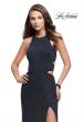 Picture of: Long Glittering Jersey Dress with Side Cut Outs and Open Back in Multi, Style: 25619, Main Picture