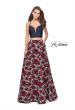 Picture of: Two Piece Denim A-line Dress with Floral Print Skirt in Multi, Style: 25789, Main Picture