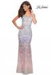 Picture of: Floor Length Fully Beaded Rainbow Ombre Prom Gown in Multi, Style: 27609, Main Picture