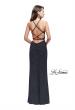 Picture of: Long Glittering Jersey Dress with Side Cut Outs and Open Back in Multi, Style: 25619, Back Picture