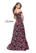 Picture of: Off the Shoulder A-line Gown with Floral Print in Multi, Style: 25790, Back Picture