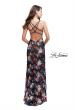 Picture of: Floral Print Prom Gown with Plunging Neckline and Leg Slit in Multi, Style: 25900, Back Picture