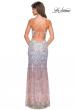 Picture of: Floor Length Fully Beaded Rainbow Ombre Prom Gown in Multi, Style: 27609, Back Picture