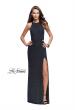 Picture of: Long Glittering Jersey Dress with Side Cut Outs and Open Back in Multi, Style: 25619, Detail Picture 1