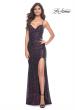 Picture of: Stretch Sequin Fitted Prom Dress with Open Back in Multi, Style: 31953, Detail Picture 1