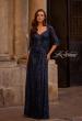 Picture of: Sequin Evening Gown with Knot Detail on Front, Style: 27930, Main Picture