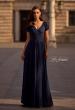 Picture of: Jersey Long Evening Dress with Short Lace Sleeves, Style: 29772, Main Picture