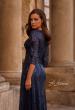 Picture of: Sequin Evening Gown with Knot Detail on Front, Style: 27930, Detail Picture 2