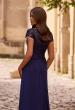 Picture of: Jersey Dress with Ruching and Floral Neckline, Style: 28029, Detail Picture 2