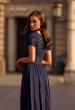 Picture of: Jersey Long Evening Dress with Short Lace Sleeves, Style: 29772, Detail Picture 2