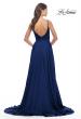 Picture of: Luxury Satin Gown with Criss Cross Bodice in Navy, Style: 31233, Detail Picture 8