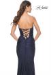 Picture of: Rhinestone Embellished Jersey Dress with Strapless Sweetheart Top in Navy, Style: 31945, Detail Picture 10