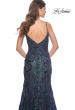 Picture of: Mermaid Sequin and Beaded Embellished Prom Dress in Navy, Style: 32049, Detail Picture 12