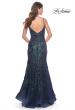 Picture of: Mermaid Sequin and Beaded Embellished Prom Dress in Navy, Style: 32049, Detail Picture 6