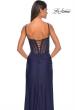 Picture of: Bustier Jersey Dress with Ruching and High Neckline in Navy Blue, Style: 32238, Detail Picture 6