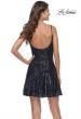 Picture of: Modern Skater Short Dress with Straight Neckline in Navy, Style: 30915, Detail Picture 2