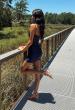 Picture of: Embellished Corset Satin Mini Dress in Navy, Style: 33243, Detail Picture 2