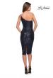 Picture of: Sequin Midi Evening Dress with One Shoulder in Navy, Style 30935, Detail Picture 5
