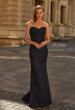 Picture of: Strapless Brocade Mermaid Gown in Navy, Style: 33539, Main Picture