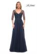 Picture of: Tulle A-line Evening Dress with Beading in Navy, Style: 24894, Main Picture