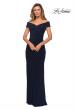Picture of: Off The Shoulder Jersey Dress with Ruching in Navy, Style: 27959, Main Picture