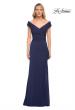Picture of: Long Luxurious Jersey Off the Shoulder Evening Gown in Blue, Style: 30040, Main Picture