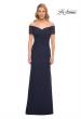 Picture of: Net Jersey Long Gown with Exquisite Beaded Design in Blue, Style: 30057, Main Picture