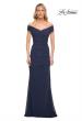Picture of: Long Ruched Gown with Off the Shoulder Top in Blue, Style: 30363, Main Picture