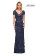 Picture of: Stunning Beaded Long Gown with V Neckline in Blue, Style: 30375, Main Picture