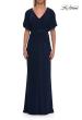 Picture of: Flutter Sleeve Jersey Gown with Beaded Waist in Navy, Style: 33158, Main Picture