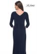 Picture of: Long Evening Dress with Wrap Style Neckline in Navy, Style: 31020, Detail Picture 8