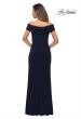Picture of: Off The Shoulder Jersey Dress with Ruching in Navy, Style: 27959, Back Picture
